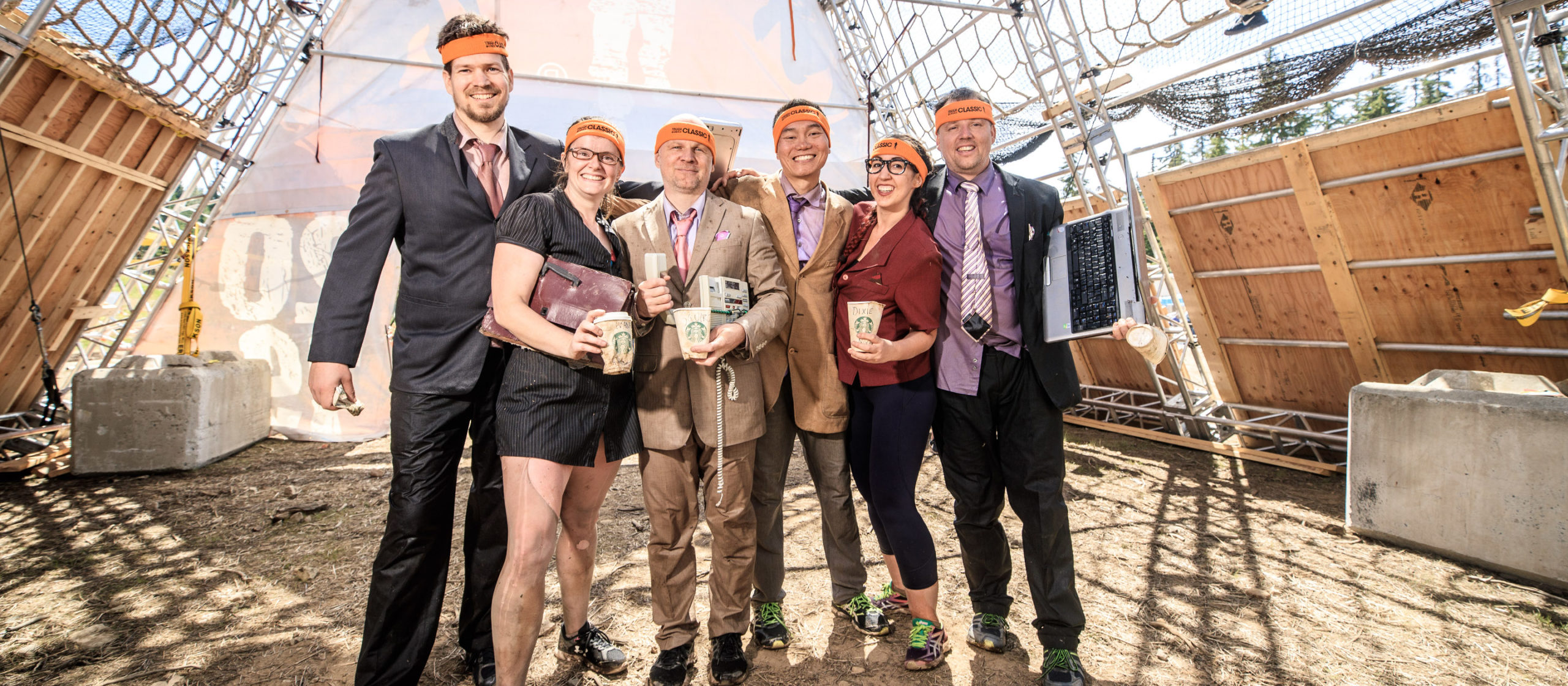 Participants wearing their corporate attires in the course
