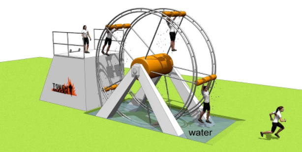 Wheel and water obstacle design