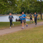 People running in the park