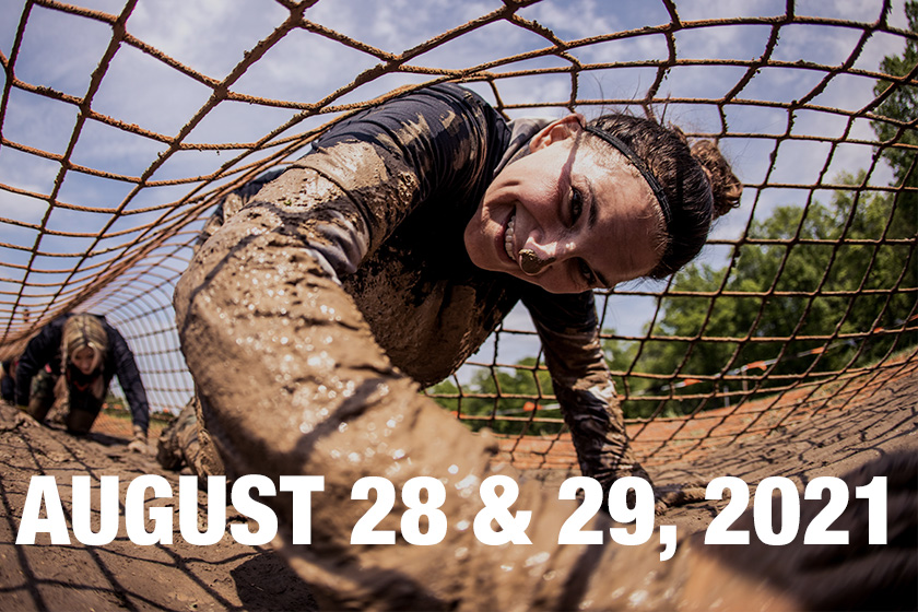 Participant crawling under the net (August 28 & 29, 2021)