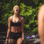 girl yelling on Tough Mudder course