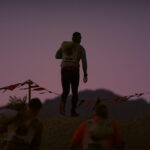 Tough Mudder Endurance participant running at dusk.