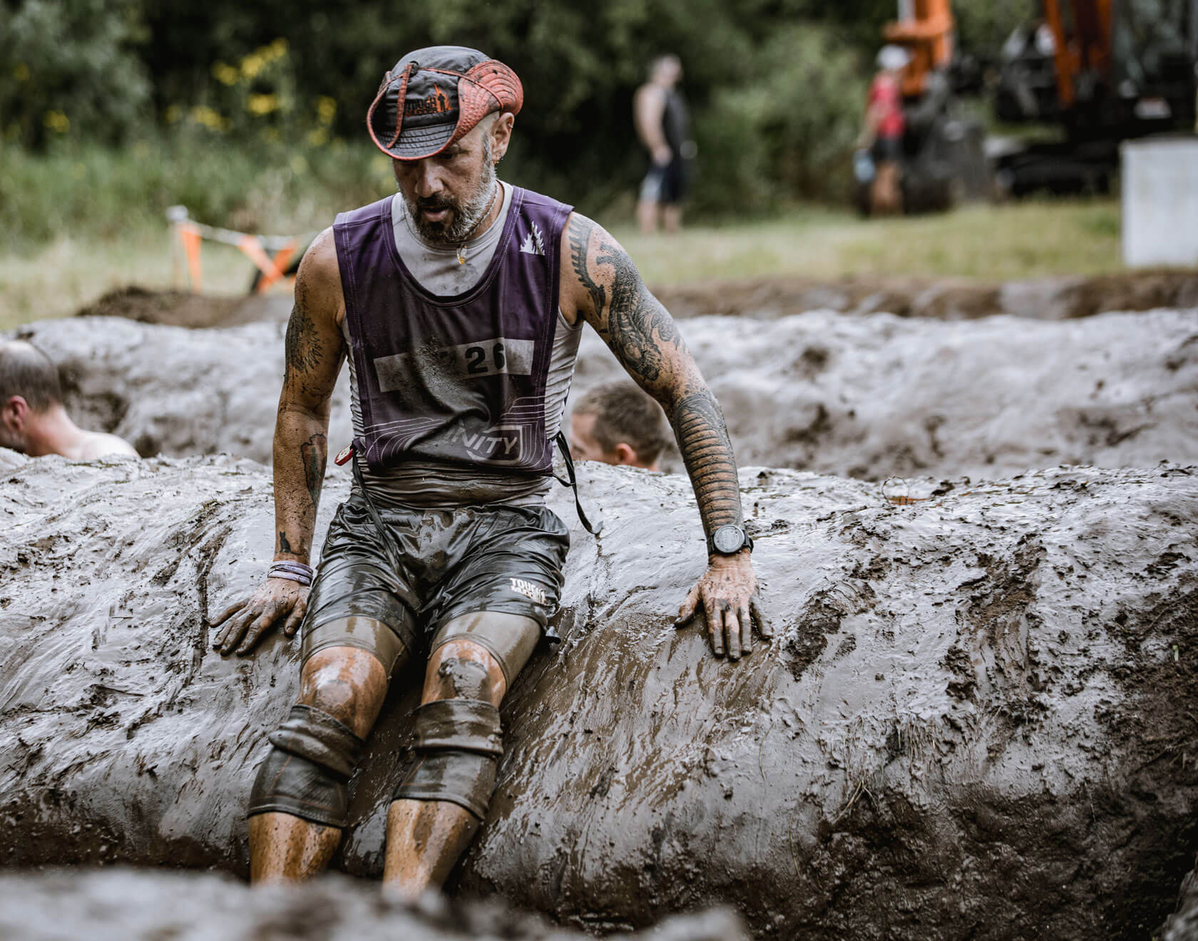 Mudder sliding from a mud mountain