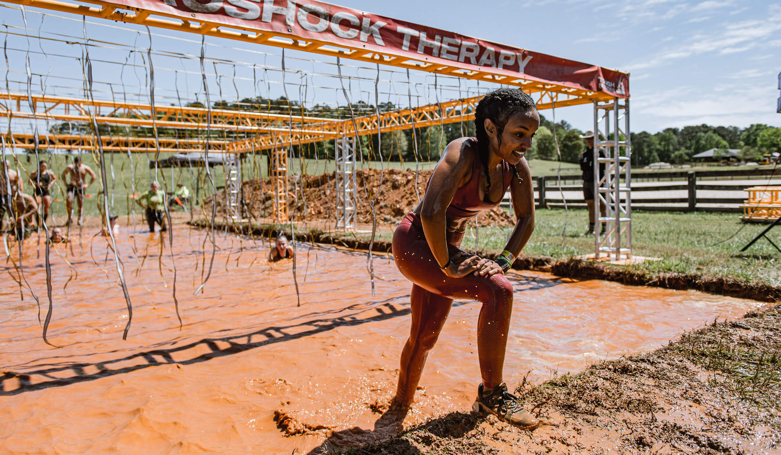 woman smiling as she finished the Electroshock Therapy